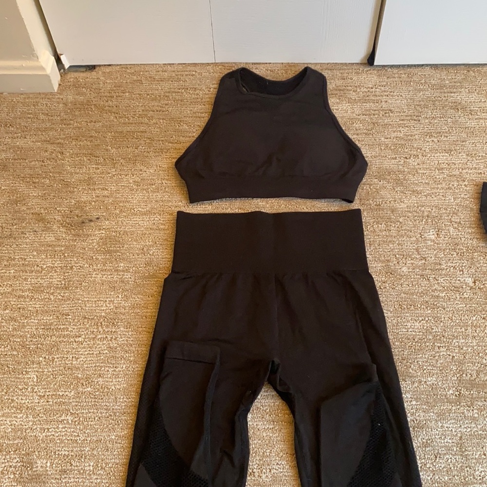 Size Small, Black, Shein workout set